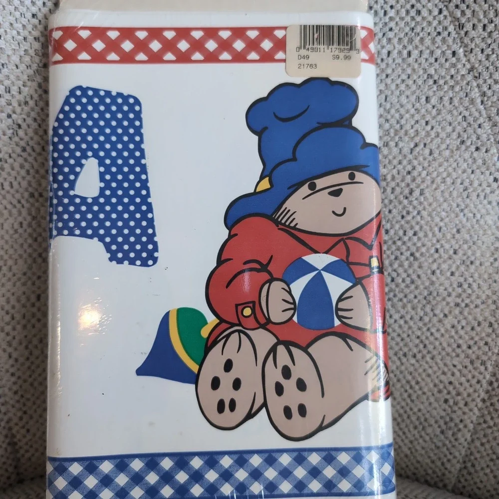 Vintage Paddington Bear Wall Border White Alphabet 110-WB 13698 5 yards NOS NoJo